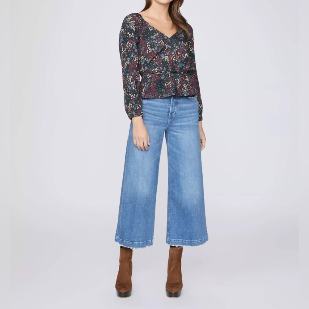 Paige Frankie Covered Button Fly
Adienne Distressed Size 30 New Wide Leg Crop - Picture 14 of 15